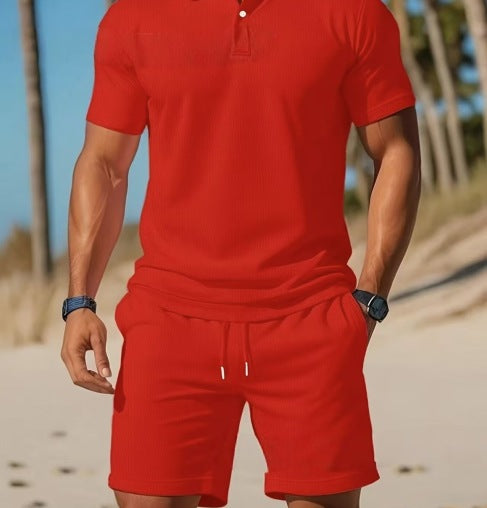 Liam – Lichtgewicht Polo- en Shortsset in Twee Delen