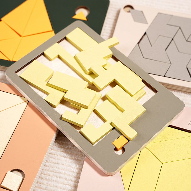 MindFlex - Breinpuzzel Houten Tangram | 50% KORTING