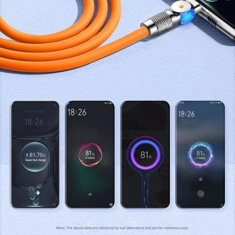 GlowCharge™ – Draaibare Kabel met Magnetische Oplaadconnector | 1+2 GRATIS