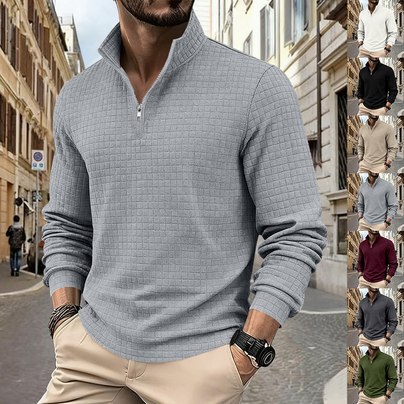 Michael — Midtown Pullover Sweatshirt met Gestructureerd Jacquard