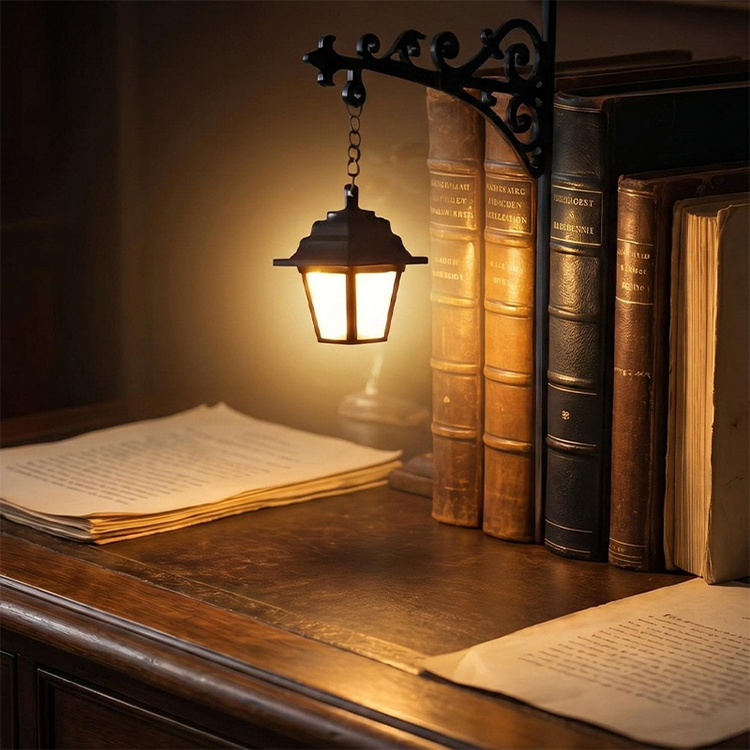 Boekensteunen in de vorm van een miniatuur lantaarn — Gezellige gloed, duurzame sterkte