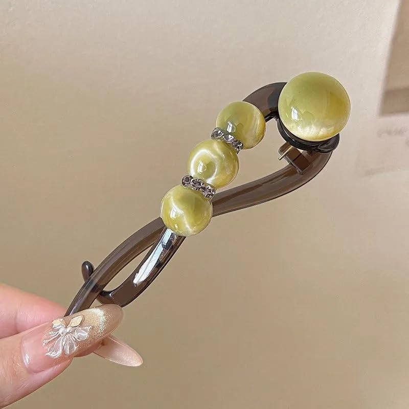 Roos — Veerlicht Haaraccessoire met Stevige Grip en Parel Detail