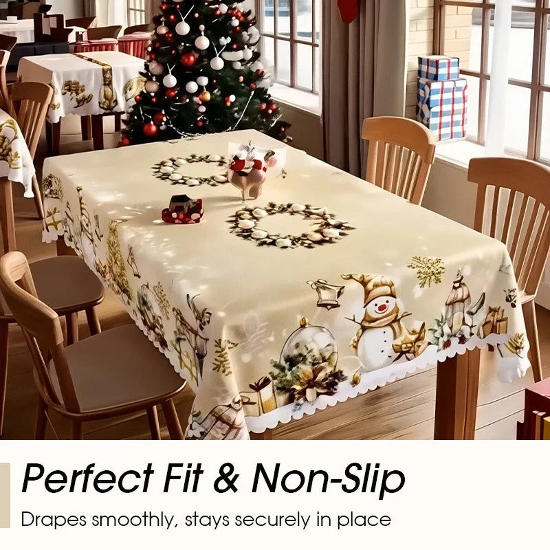 HollyLuxe Klassiek Kersttafelkleed — Gezellige Feestmagie
