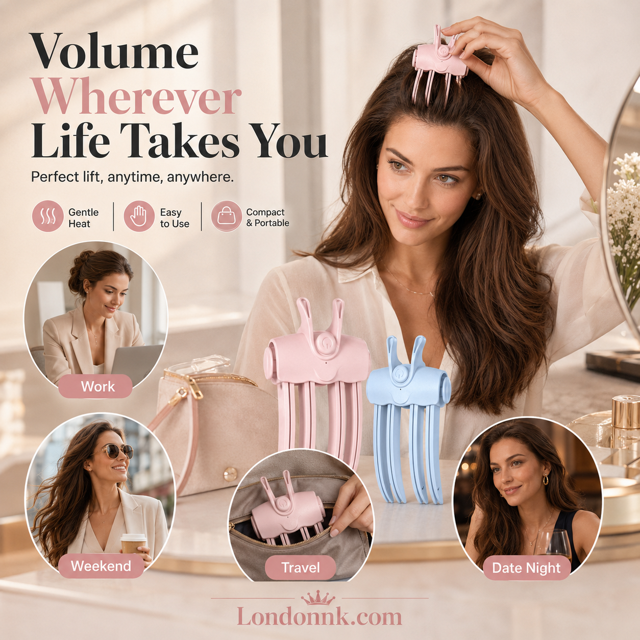 LuxeLift Verhit Haarclip — Directe Wortelboost