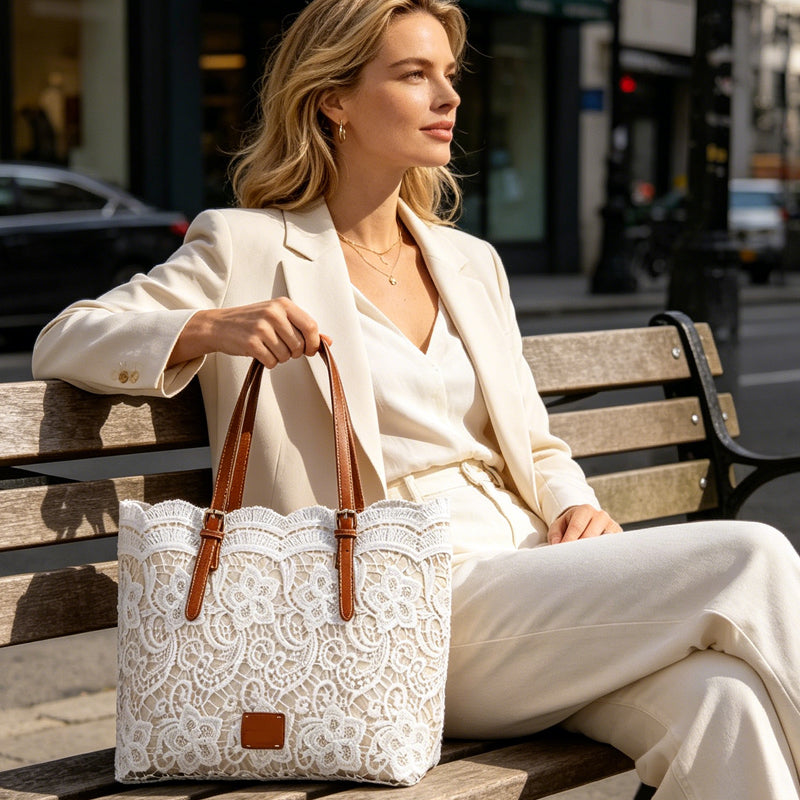 Amara — Elegante Kanten Tote | 50% KORTING