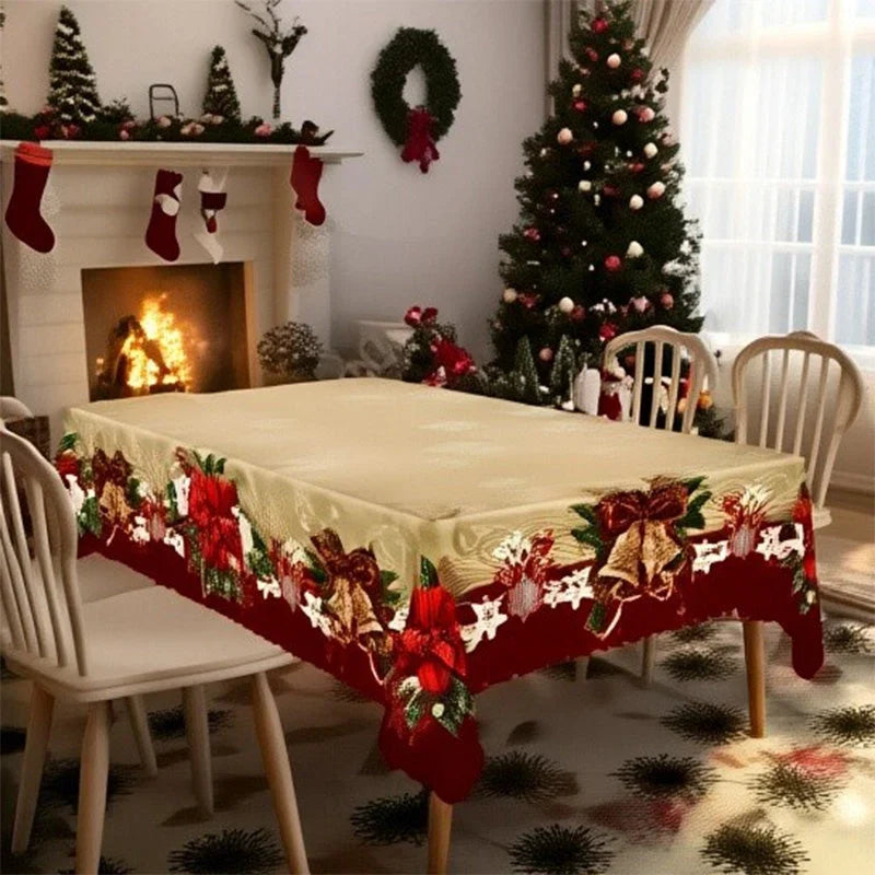 HollyLuxe Klassiek Kersttafelkleed — Gezellige Feestmagie