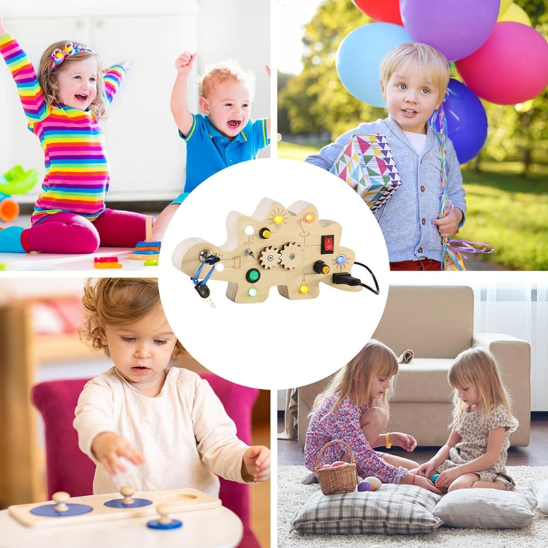 SparkPlay Houten Activiteitenbord – Versterkt Zelfvertrouwen, Wekt Verwondering Op