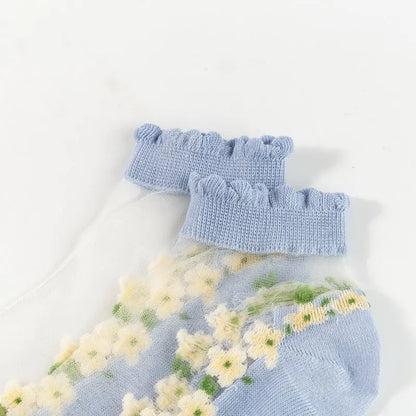 FloraLux – Elegante kanten sokjes | 5+5 paar GRATIS