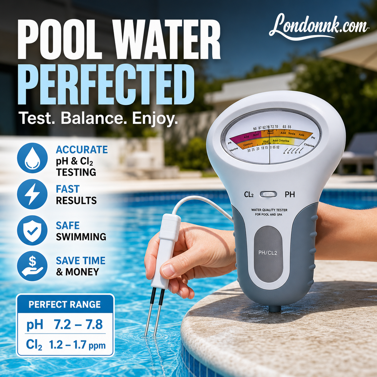 HydroSense Tester – Eenvoudige Zwembadveiligheid