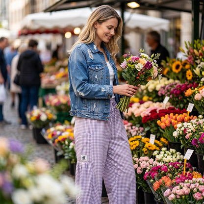 Lena — Lichtgewicht Zomerse Broek met Wijd Beenontwerp