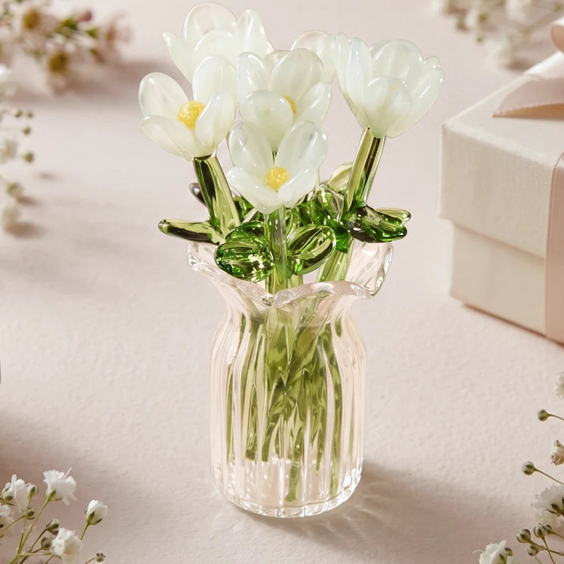MiriFlor Mini Glazen Bloemen — Moeiteloze Kleurenmagie