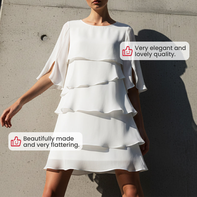 Celia – Elegante Ruffle Jurk | 50% KORTING