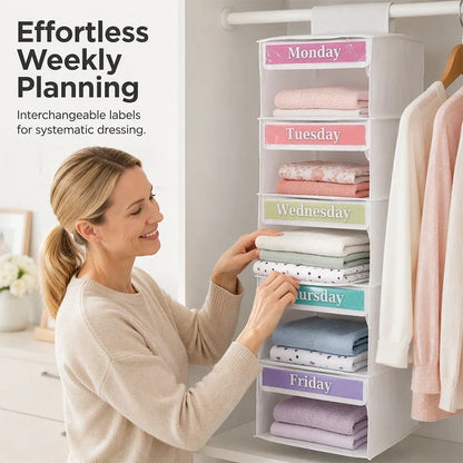 ClarityNest Hangende Organizer met 5 Compartimenten – Makkelijke Orde in de Kast