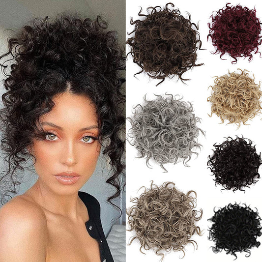 ChicWave - Elastisch trekkoord Los kort krullend knotje | 50% KORTING