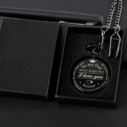 Zakhorloge Heren - Tijdloos Design met Persoonlijke Gravure en Ketting