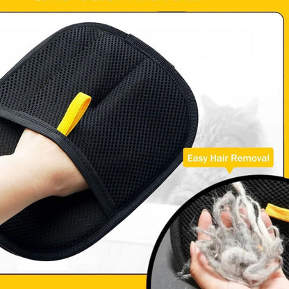 GroomyGlove – Antistatische handschoen voor het verwijderen van dierenhaar | 1+2 GRATIS