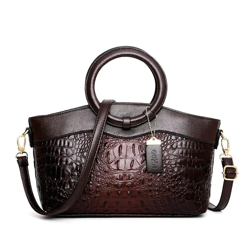 LuxeCroco  - Luxe handtas met krokodillenpatroon | 50% KORTING