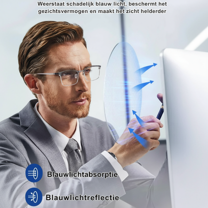 ClearSight™ Unisex – Ultralichte Bril met Anti-Blauw Licht Bescherming & Leeshulp | 1+1 GRATIS
