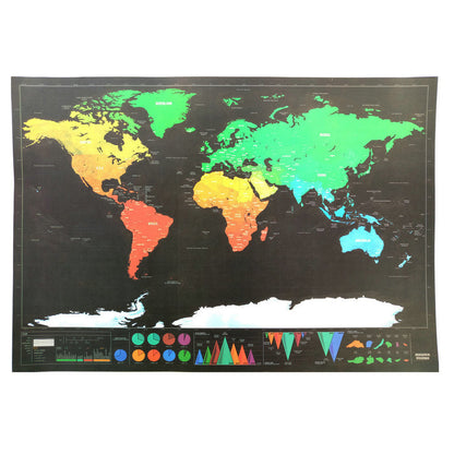 Wereldkaart - Wereldkaart kraskaart - Scratch map - XL (84 x 59.4cm)