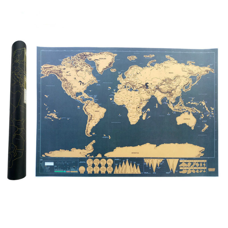 Wereldkaart - Wereldkaart kraskaart - Scratch map - XL (84 x 59.4cm)