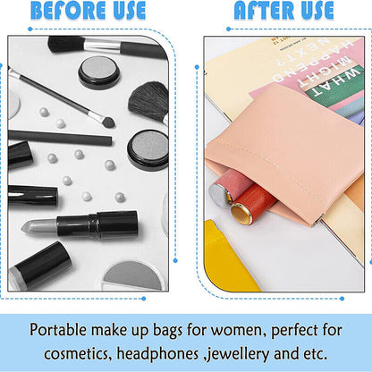 Draagbare, zelfsluitende, waterdichte leren opbergtas voor cosmetica | 1+1 GRATIS