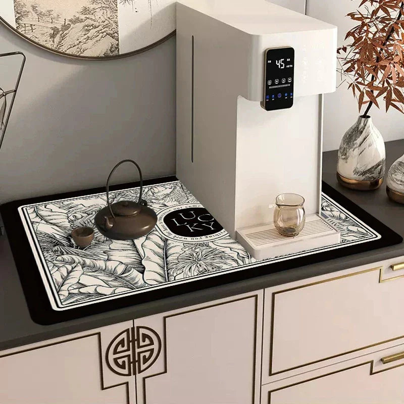 Wasbare keukenmat – absorberend bloemenontwerp voor stijl en functionaliteit