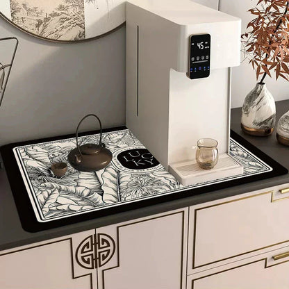 Wasbare keukenmat – absorberend bloemenontwerp voor stijl en functionaliteit