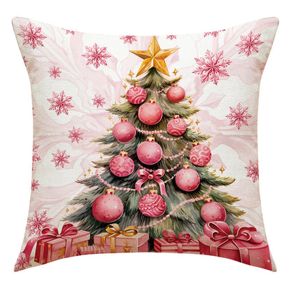 Roze kerstkussenslopen