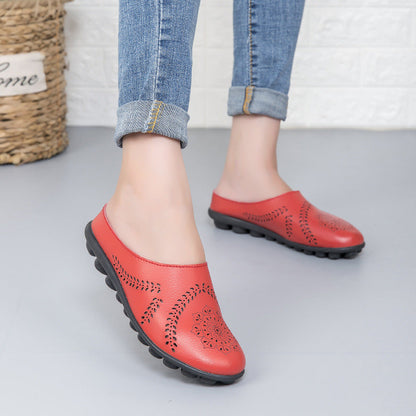 Casual pantoffels met gaten in alle kleuren