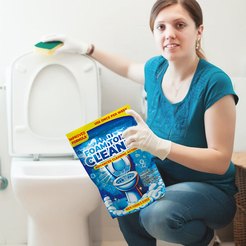 Schuimende toiletreiniger in poedervorm