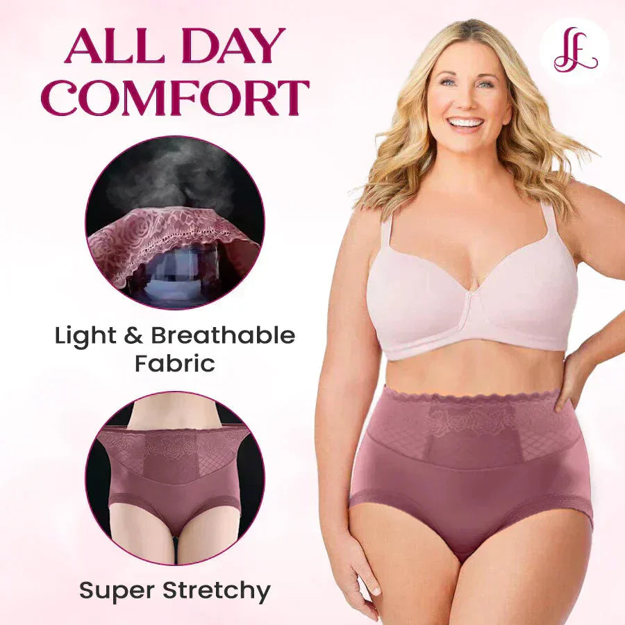 LaceComfort – Dames kanten slip met hoge taille | 1+1 GRATIS