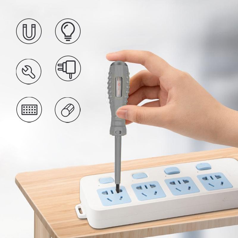 Een magnetische schroevendraaier en spanningstester