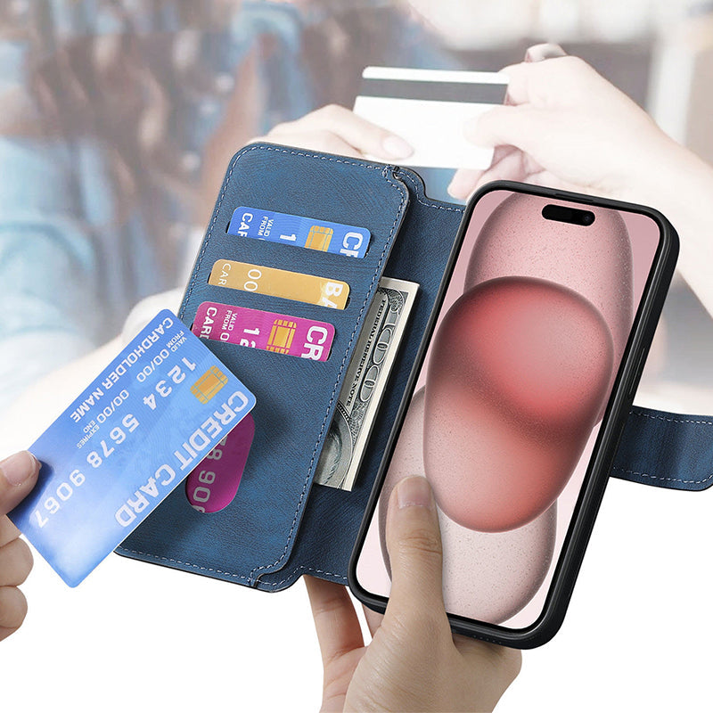 MagnoCase™ 3-in-1 lederen hoesje - afneembaar, magnetisch & allround bescherming voor je mobiele telefoon