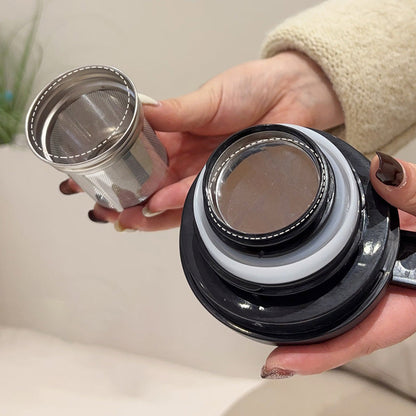 Vintage thermosfles met bloemenprint en ingebouwde zeef, 35 oz