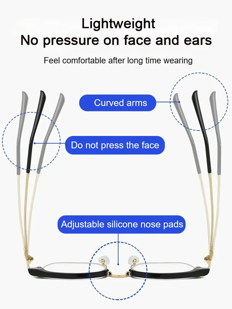 ClearSight™ Unisex – Ultralichte Bril met Anti-Blauw Licht Bescherming & Leeshulp | 1+1 GRATIS