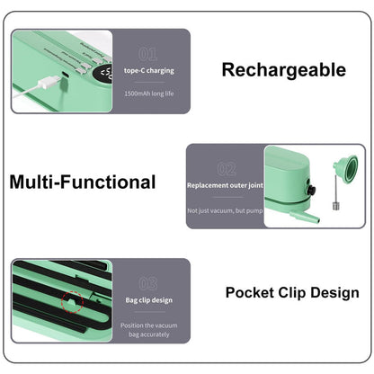 SealMate™ – Compacte draadloze vacuümsealer | 50% KORTING