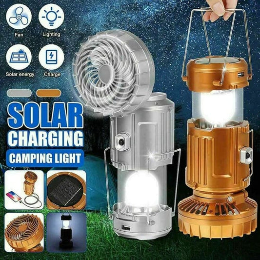 6-in-1 draagbare zonne-led-kampeerlantaarn