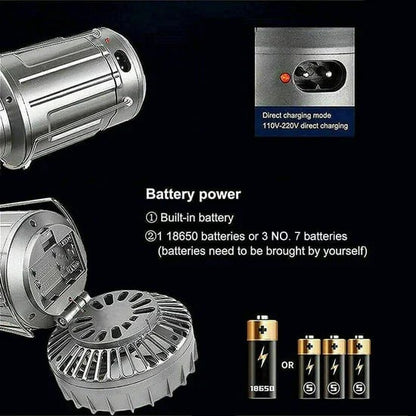 6-in-1 draagbare zonne-led-kampeerlantaarn