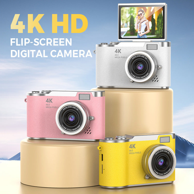 VisionFlip – 4K HD digitale camera met draaibaar scherm | 50% RABATT