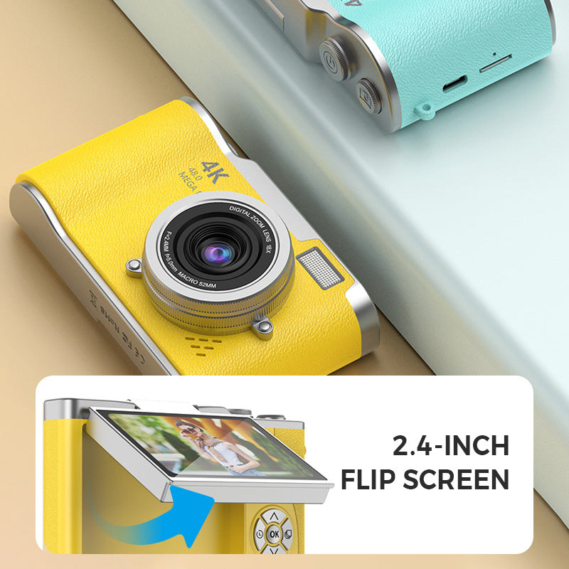 VisionFlip – 4K HD digitale camera met draaibaar scherm | 50% RABATT