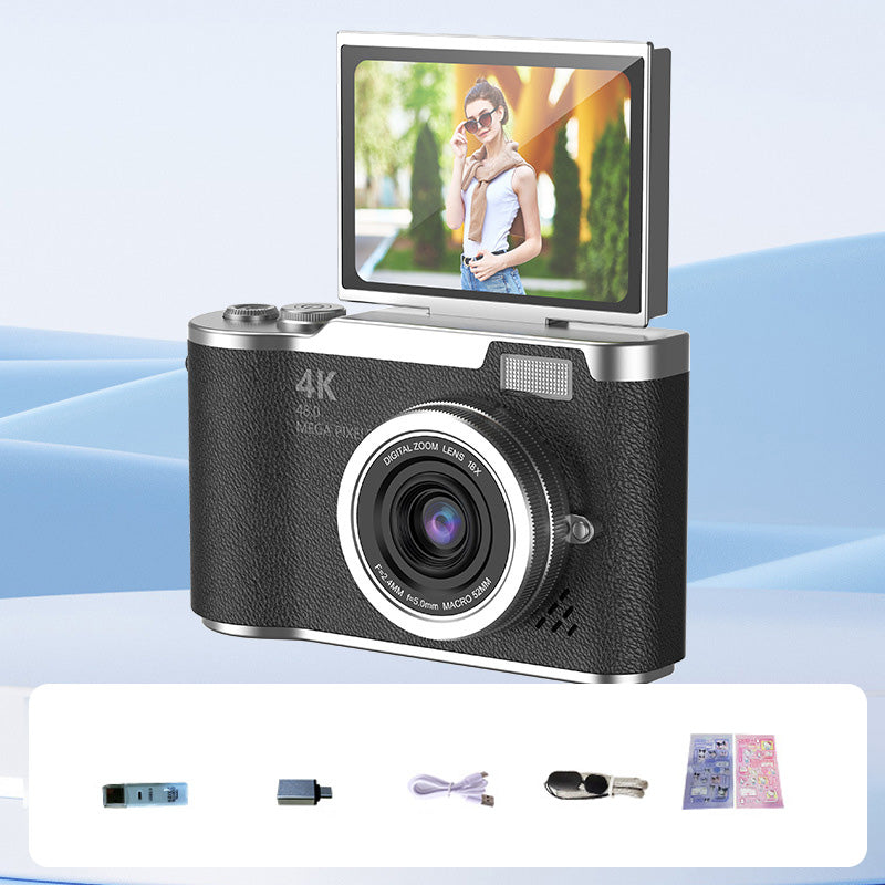 VisionFlip – 4K HD digitale camera met draaibaar scherm | 50% RABATT