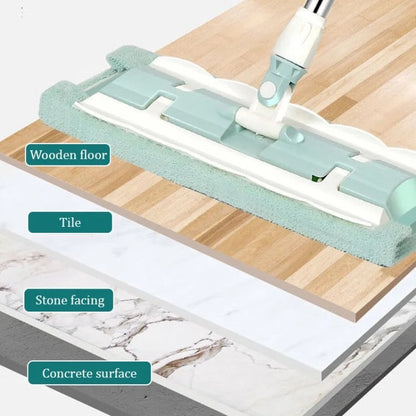 EasyWish™ – De slimme vlakke dweil met roestvrijstalen steel voor moeiteloos schoonmaken | 50% KORTING