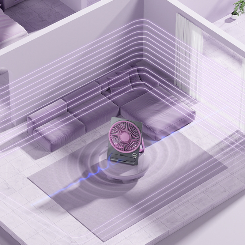 Ultradunne, oplaadbare miniventilator met USB-poort