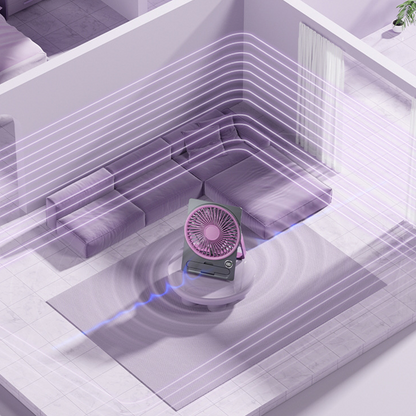 Ultradunne, oplaadbare miniventilator met USB-poort