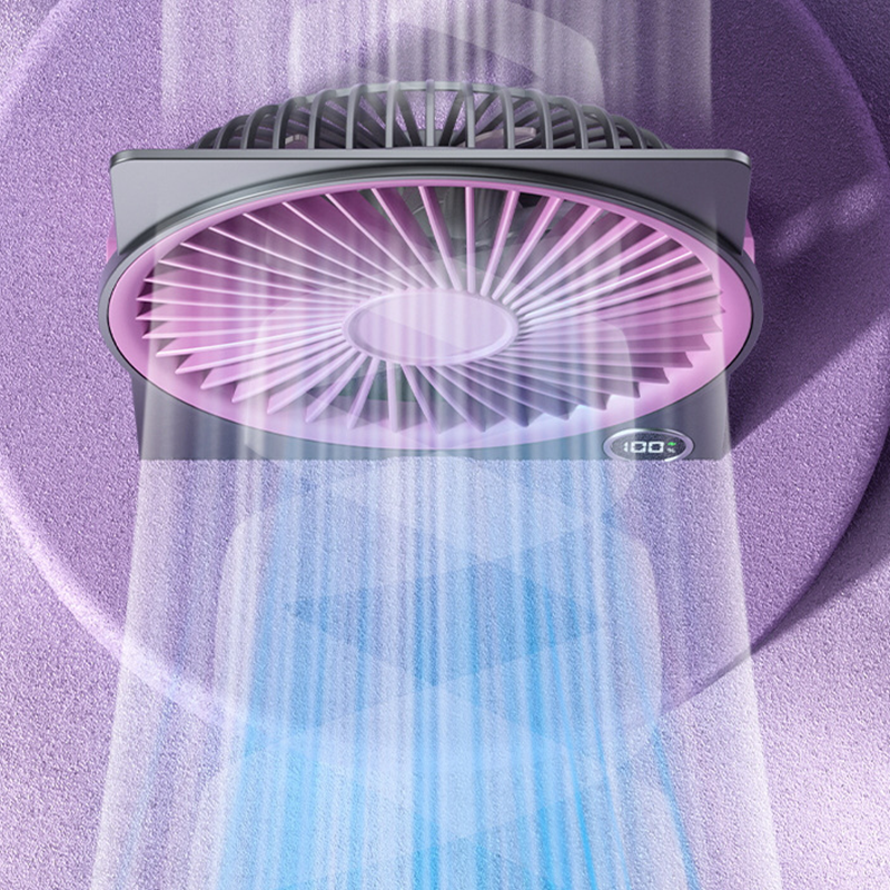 Ultradunne, oplaadbare miniventilator met USB-poort