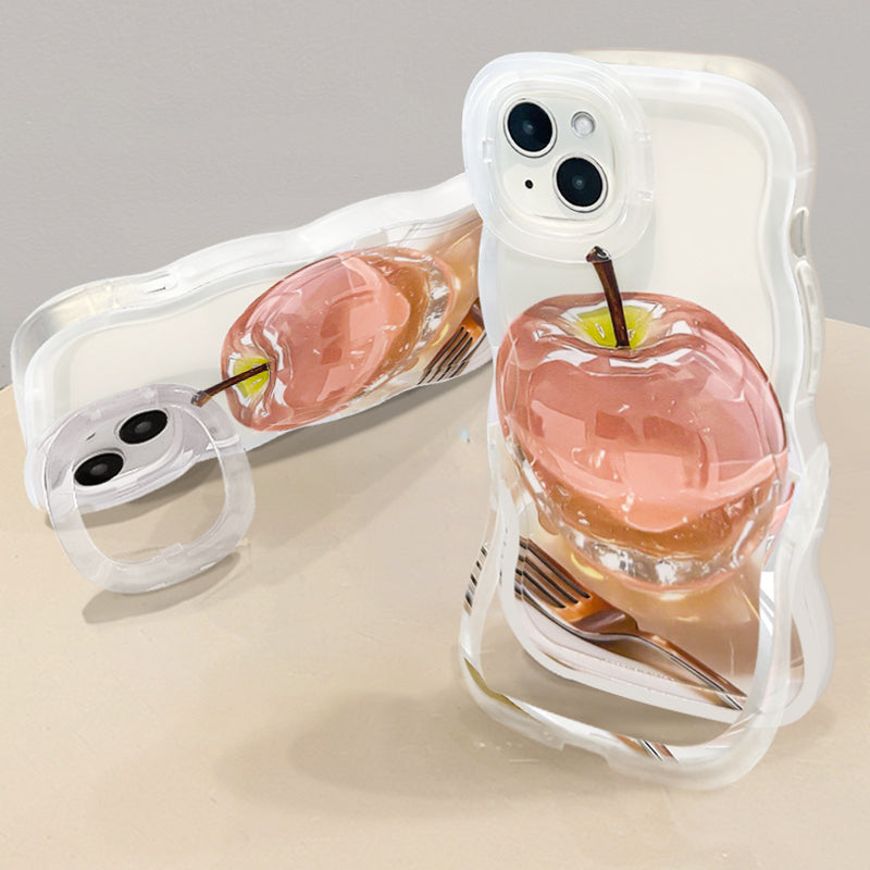 ClearCore™ – Apple Muster Transparente Handyhülle für iPhone mit stylischem Schutz | 1+1 GRATIS