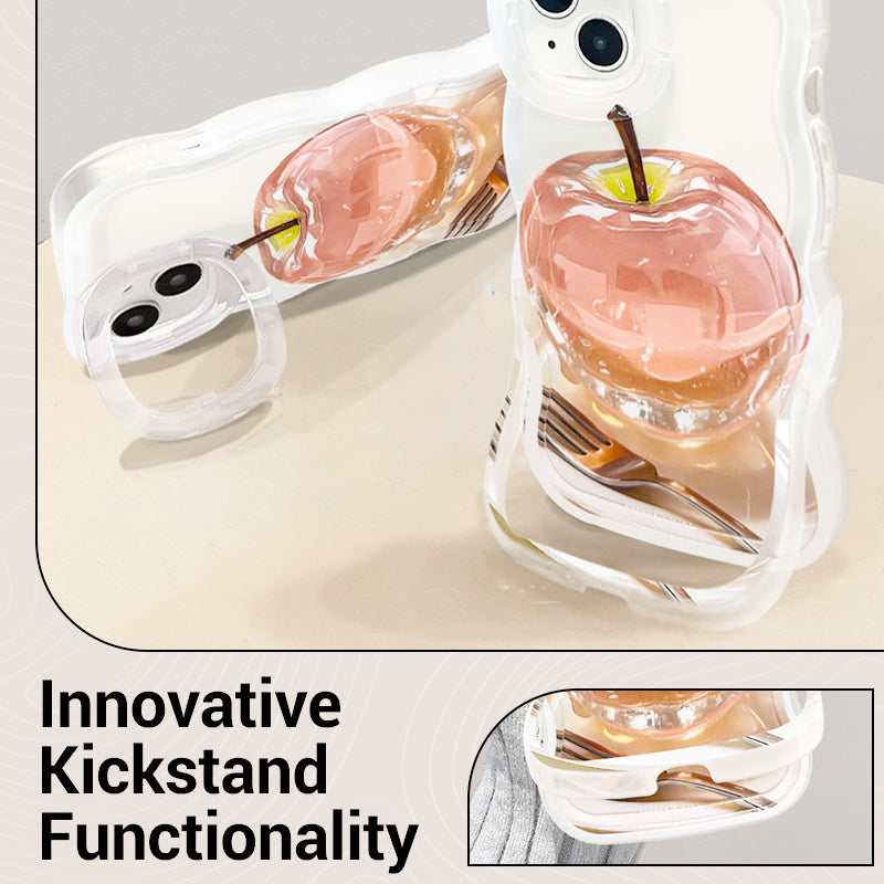 ClearCore™ – Apple Muster Transparente Handyhülle für iPhone mit stylischem Schutz | 1+1 GRATIS