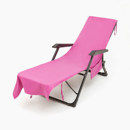 Ligstoelhanddoek in tas met opbergvakken