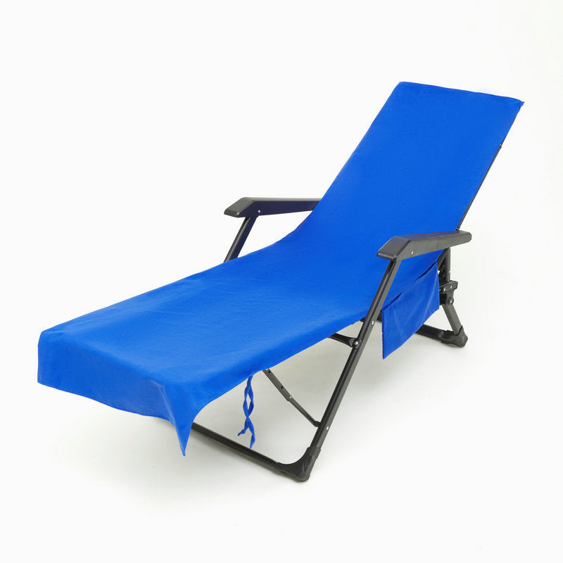 Ligstoelhanddoek in tas met opbergvakken