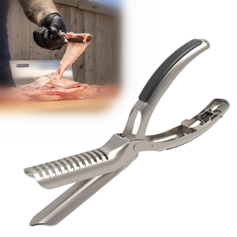 GrillMasterPro™ roestvrijstalen BBQ tang - Perfecte grip voor ribbetjes & meer | 1+1 GRATIS